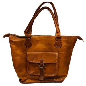 Noonday Collection Rustic Leather Tote Bag